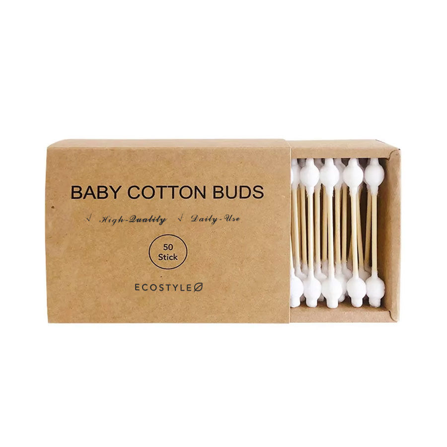Thumbnail: Baby Cotton Swabs Double Tips Ear and Nose Multifunctional Cleaning Stick Bamboo