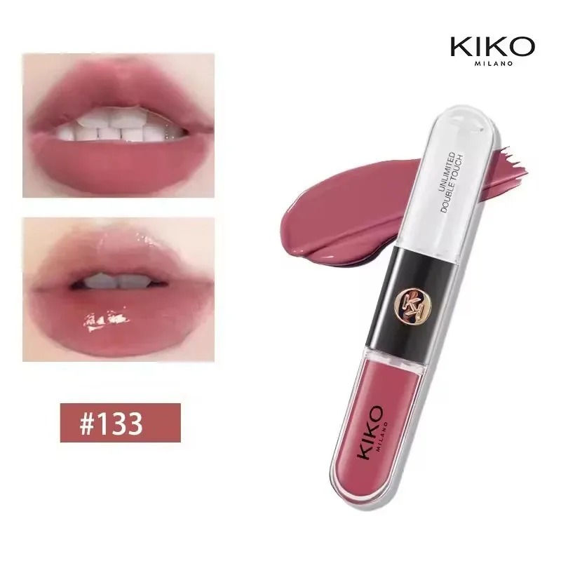 Thumbnail: Fashion Kiko 3D Double Headed Lipstick Transparent Mirror Lip Gloss Non Fading N