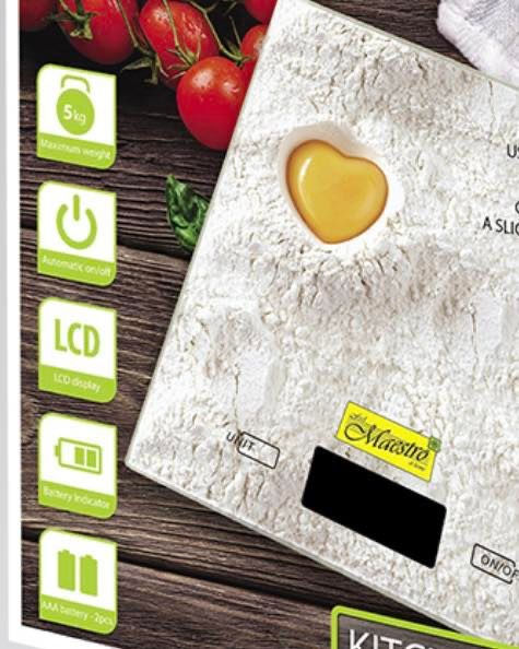 Μικρογραφία: Prodromos Ηλεκτρονική ζυγαριά κουζίνας επίπεδη  ⚖️🎂🍫🍪