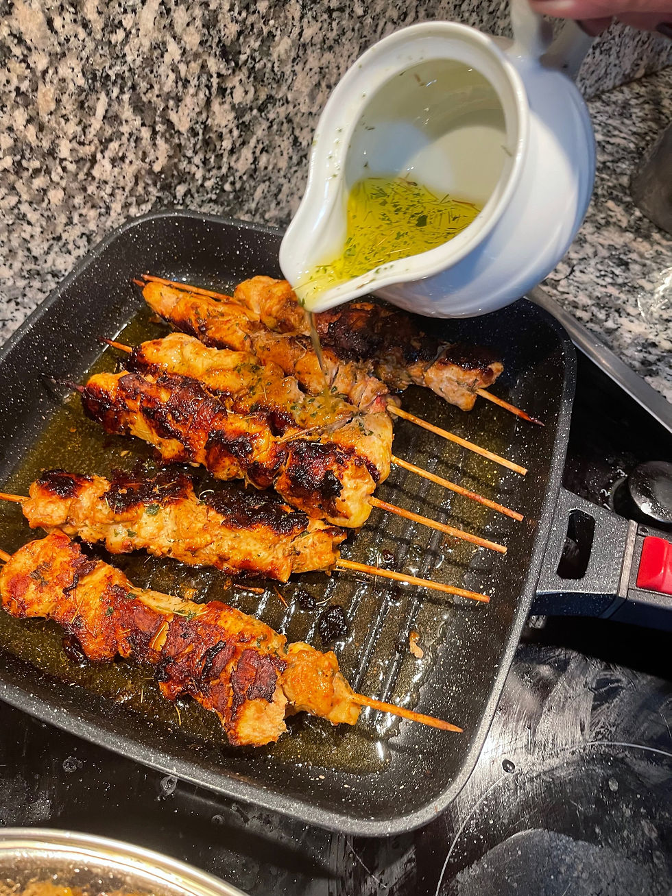 Ζουμερό ψησιμο στο σχαροτηγανο