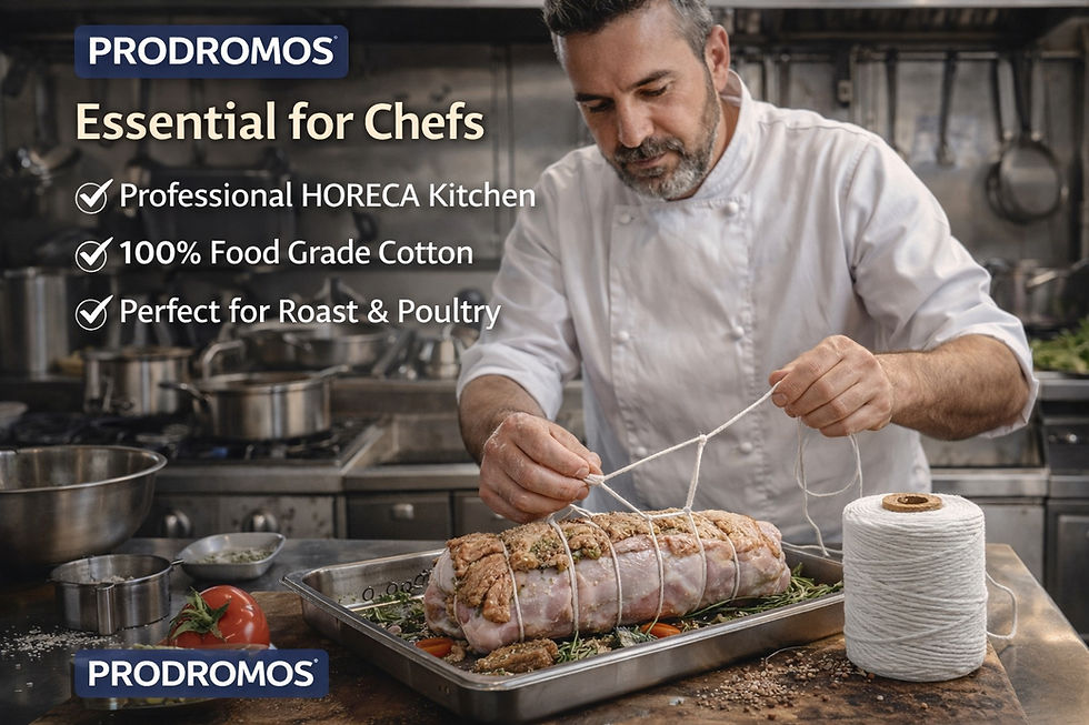 Μικρογραφία: Food Grade Cotton Kitchen Twine 250m, 200g – Butcher & Cooking String HORECA