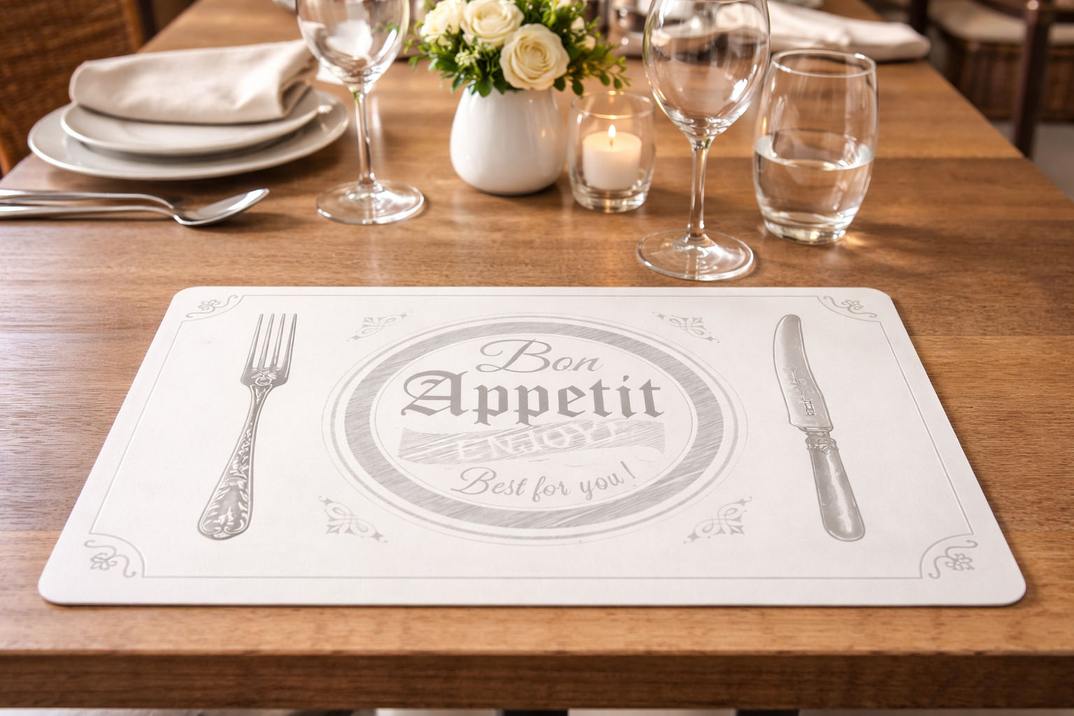 HORECA Placemat MR-1904-W – Λευκό Σουπλά Επαγγελματικής Χρήσης