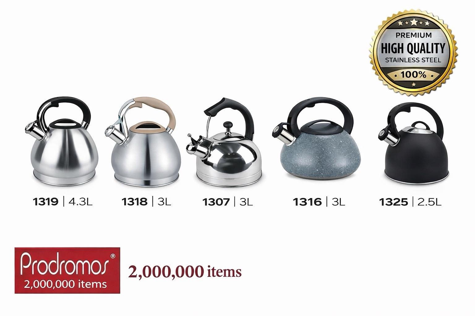 Prodromos® Τσαγιέρες Ανοξείδωτες με Capsule Πάτο Για Όλες τις Εστίες • Inductio