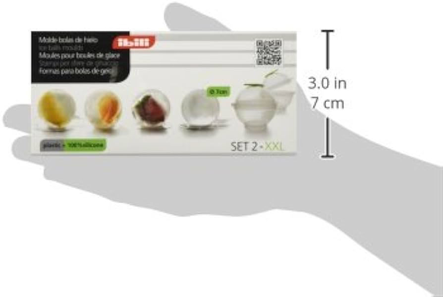 Μικρογραφία: Σετ 2 Καλουπιών XXL Σφαίρας Πάγου 7cm για Gin & Tonic, Whisky & Premium Cocktail