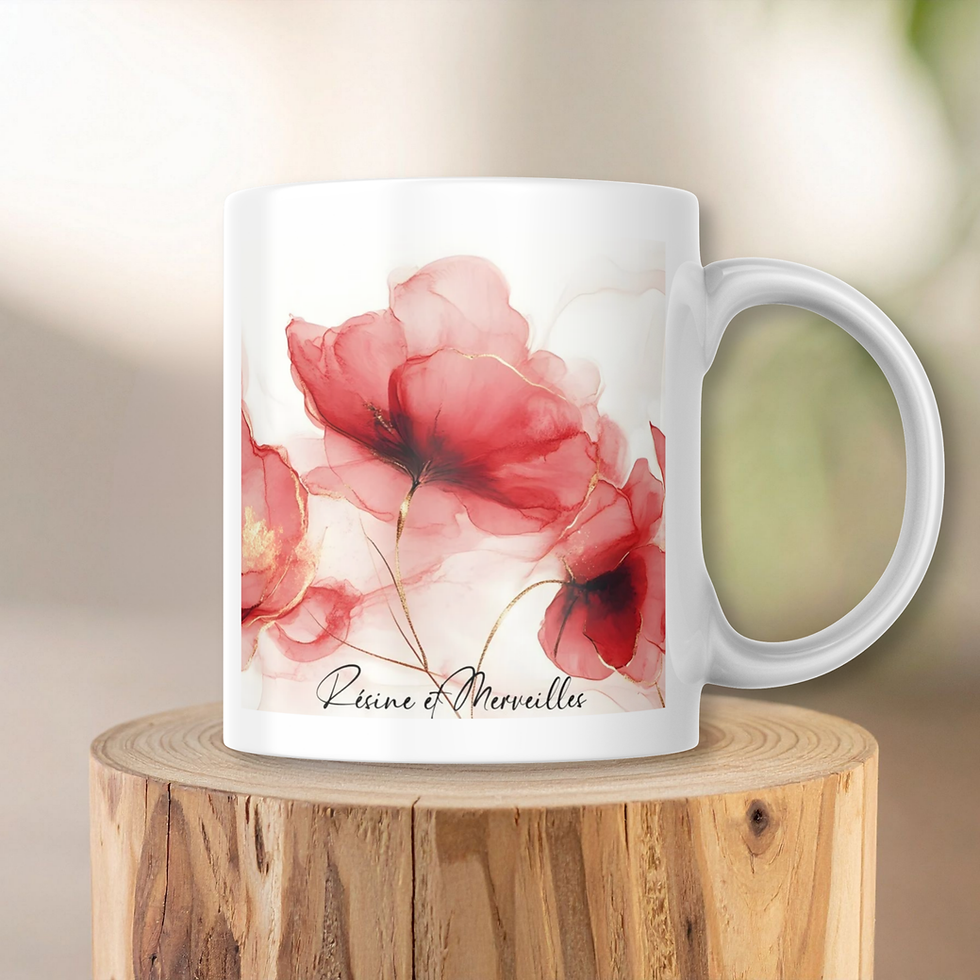 Miniature : Mug Fleur – Éclat passion ❤️