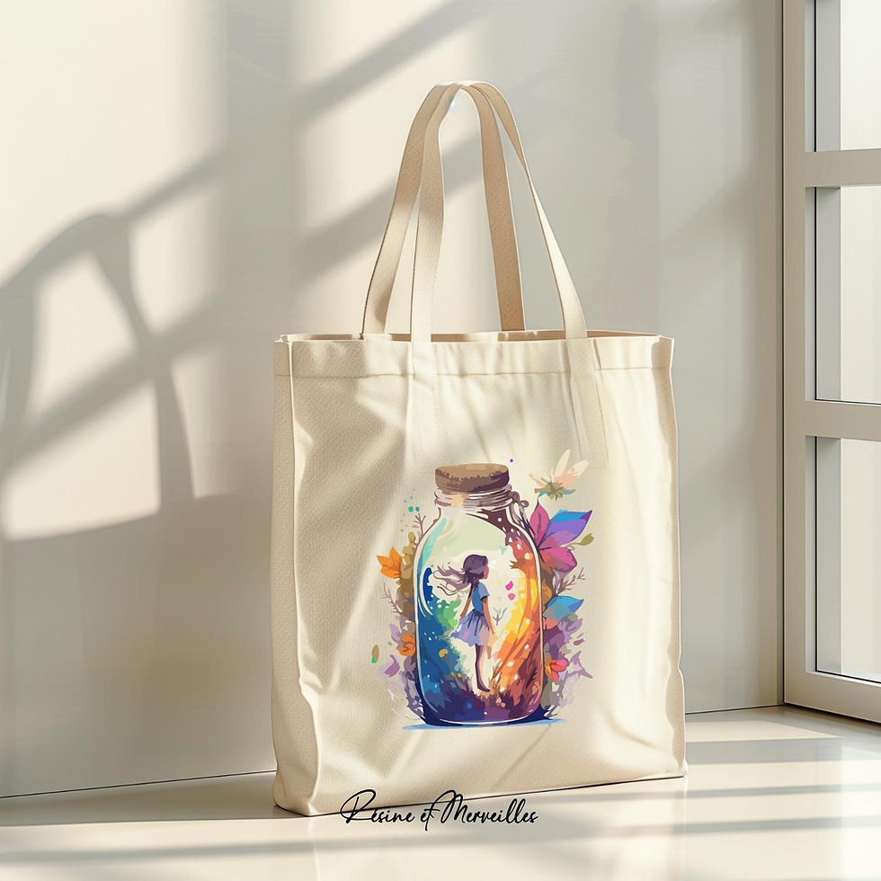 Miniature : Tote bag féerique – illustrations magiques et poétiques