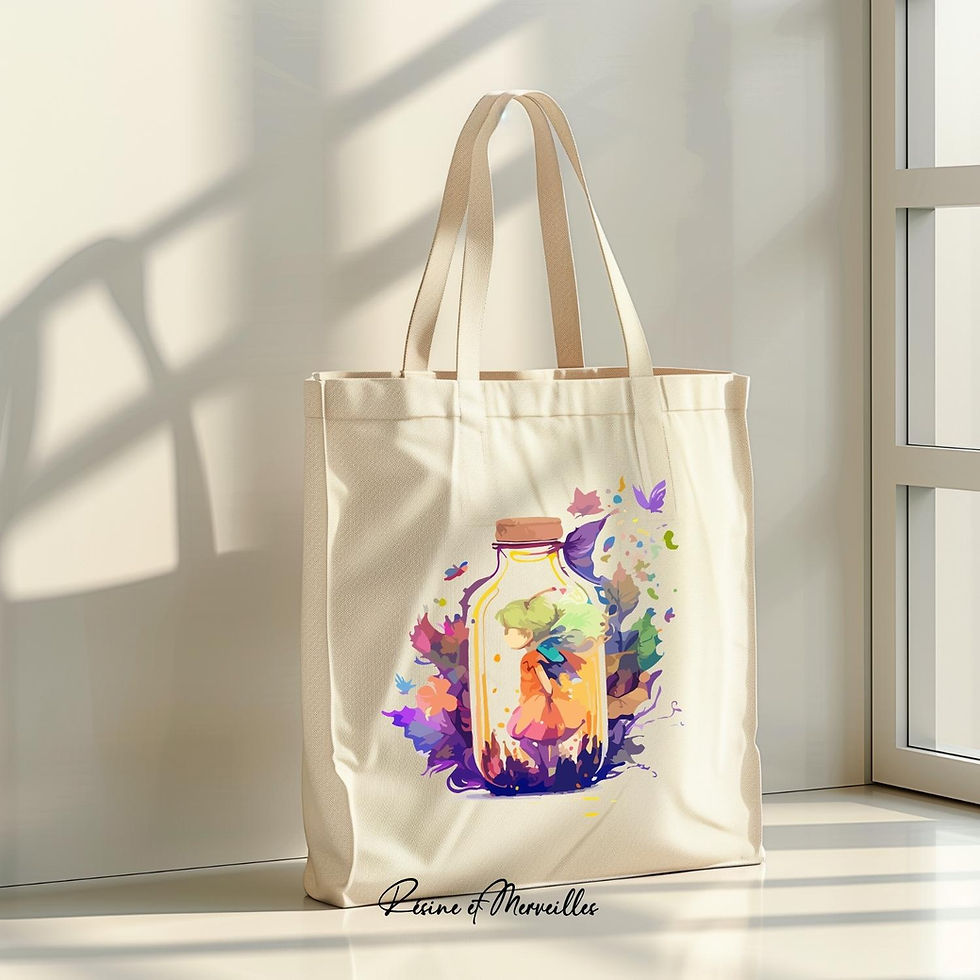 Miniature : Tote bag féerique – illustrations magiques et poétiques