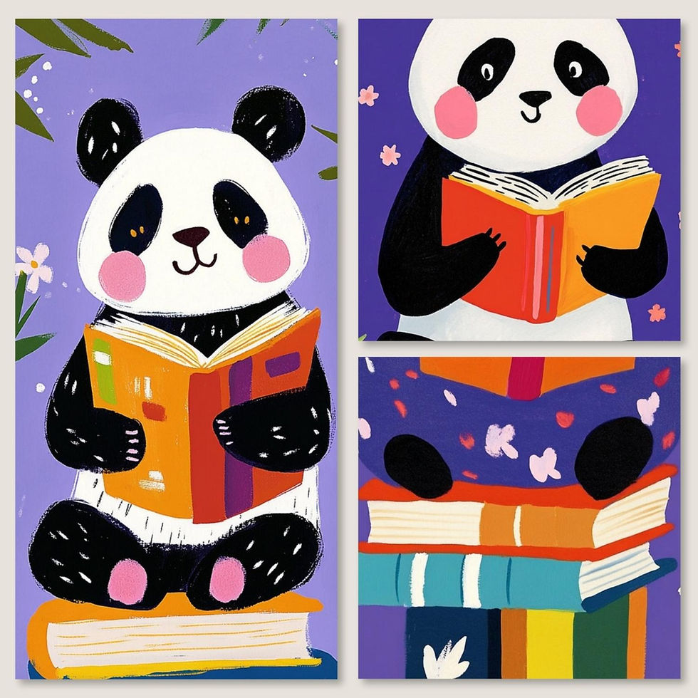 Miniature : Marque-page illustré – Animaux lecteurs (enfants)