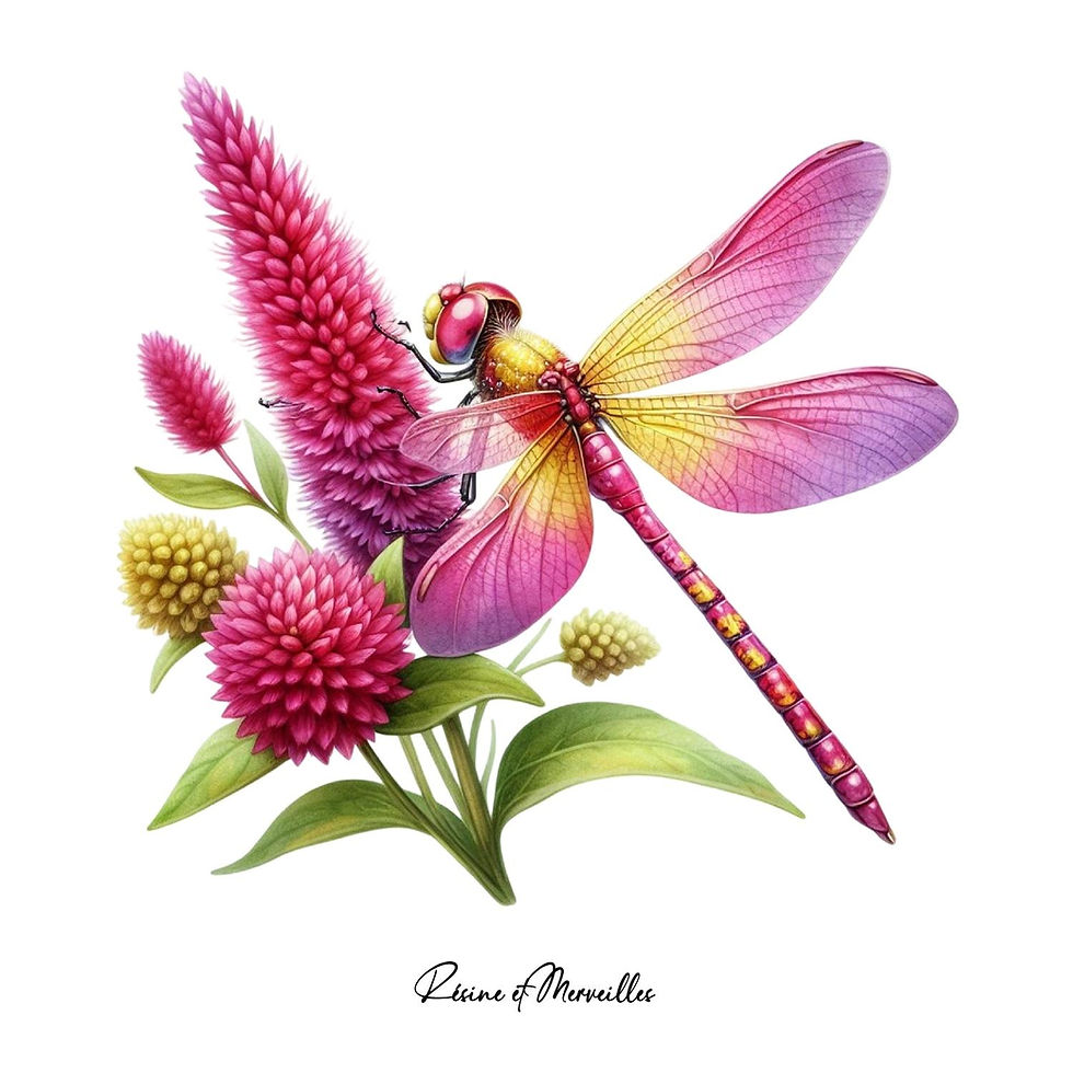Miniature : Pochette personnalisable - Libellules & papillons – designs illustrés nature