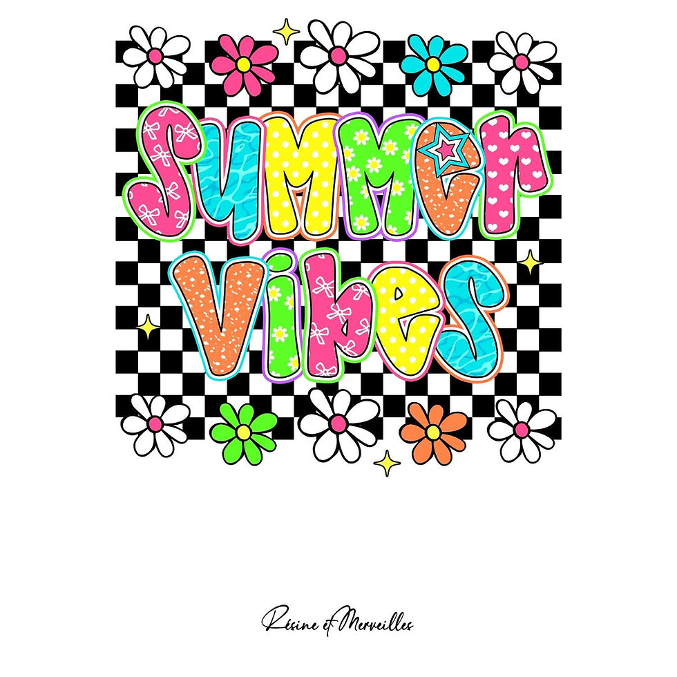 Miniature : Pochette personnalisable - Summer vibes – designs fun et colorés