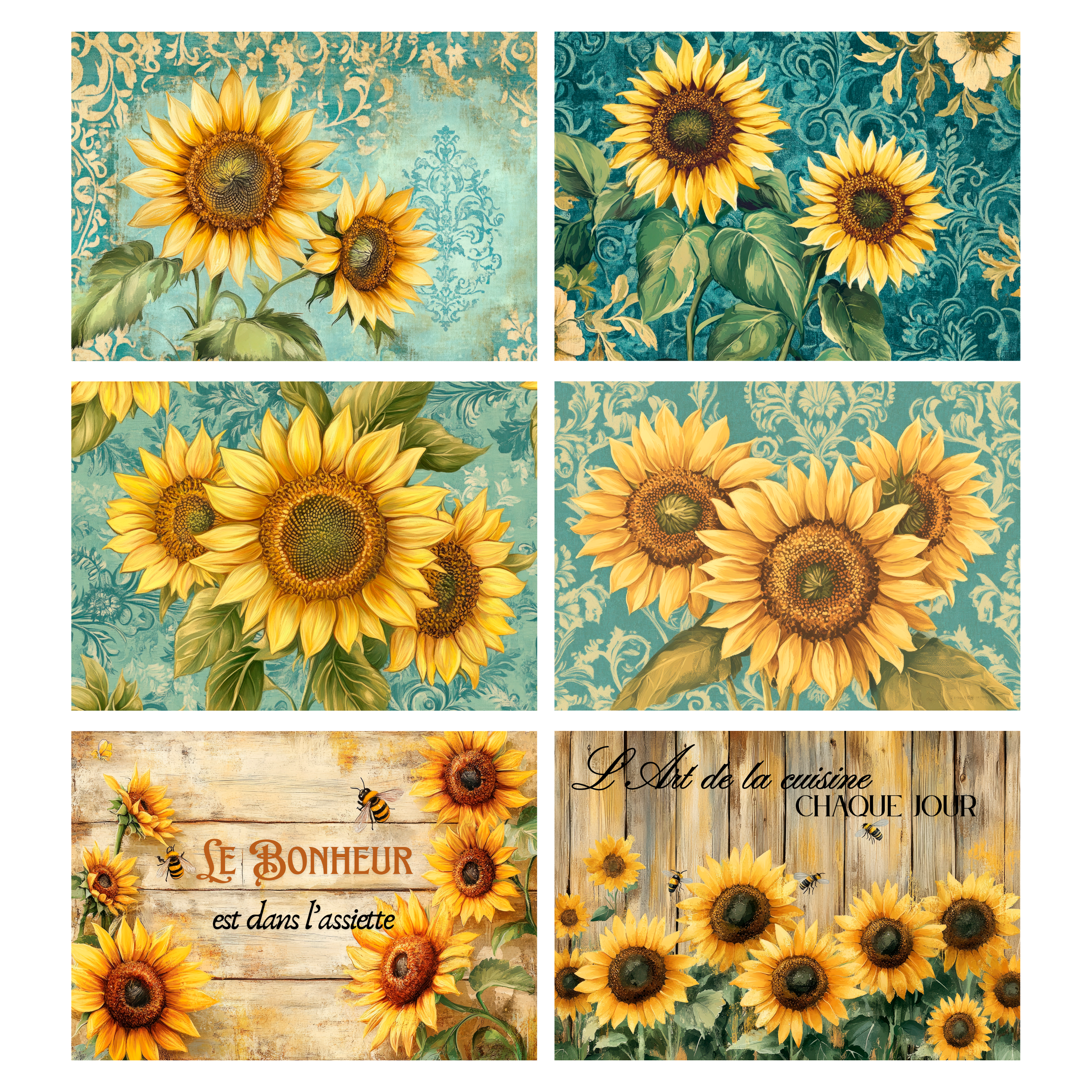 Planches à découper – Tournesols chaleureux & esprit campagne 🌻