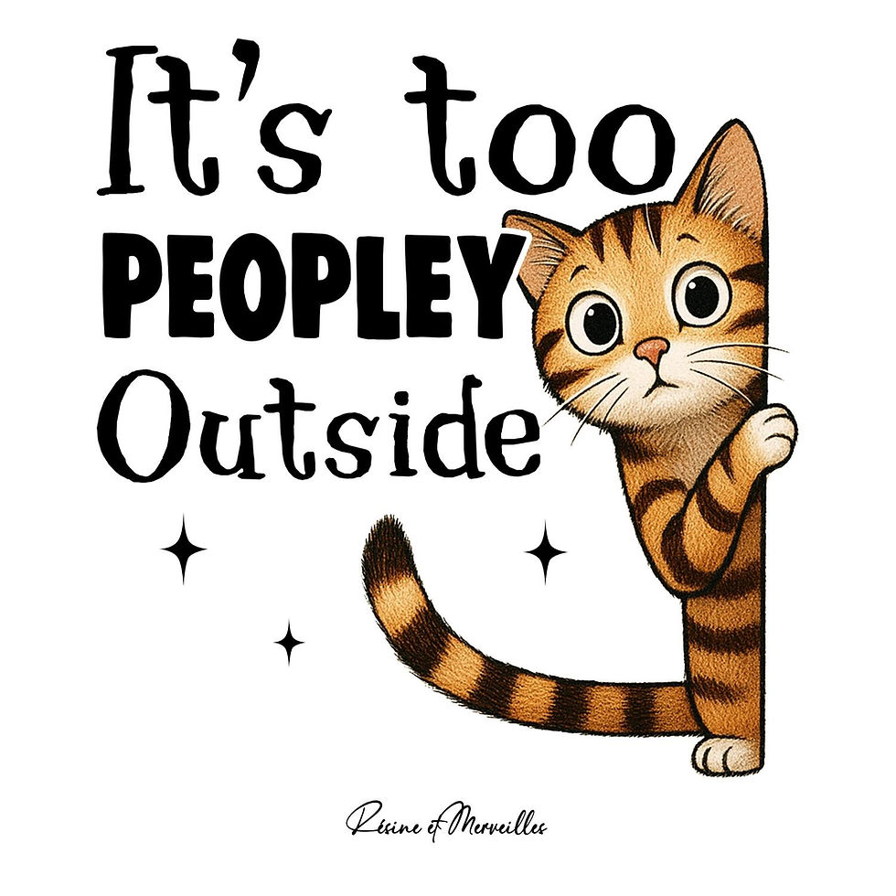 Miniature : Pochette personnalisable - Chat – design drôle et mignon