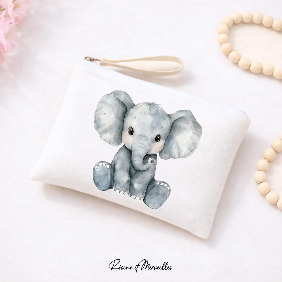 Miniature : Pochette personnalisable - animaux bébé – designs doux et adorables