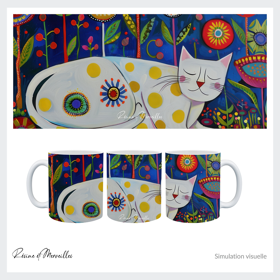 Miniature : Mug chat bohème 🌈