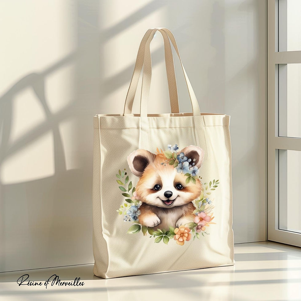 Miniature : Tote bag animaux bébé – designs doux et adorables