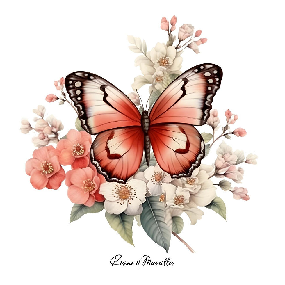 Miniature : Pochette personnalisable - Libellules & papillons – designs illustrés nature