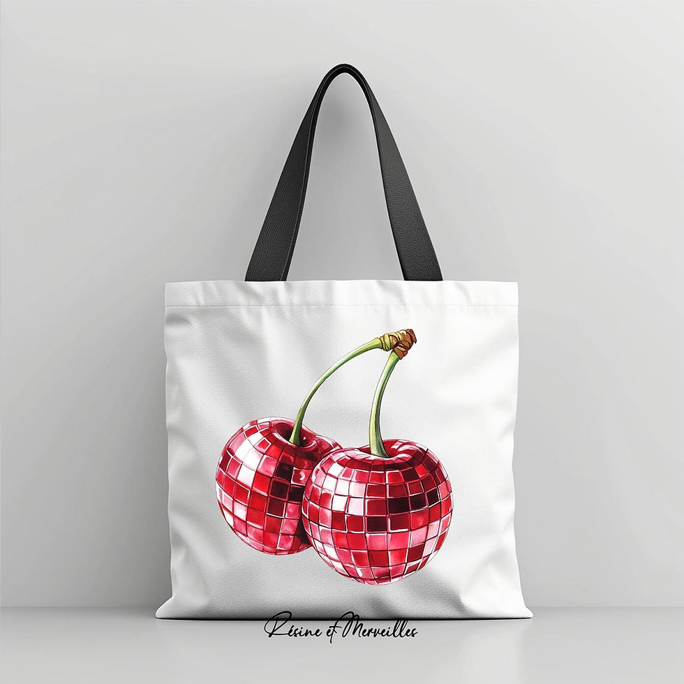 Miniature : Pochette personnalisable - cerises – designs gourmands et tendance