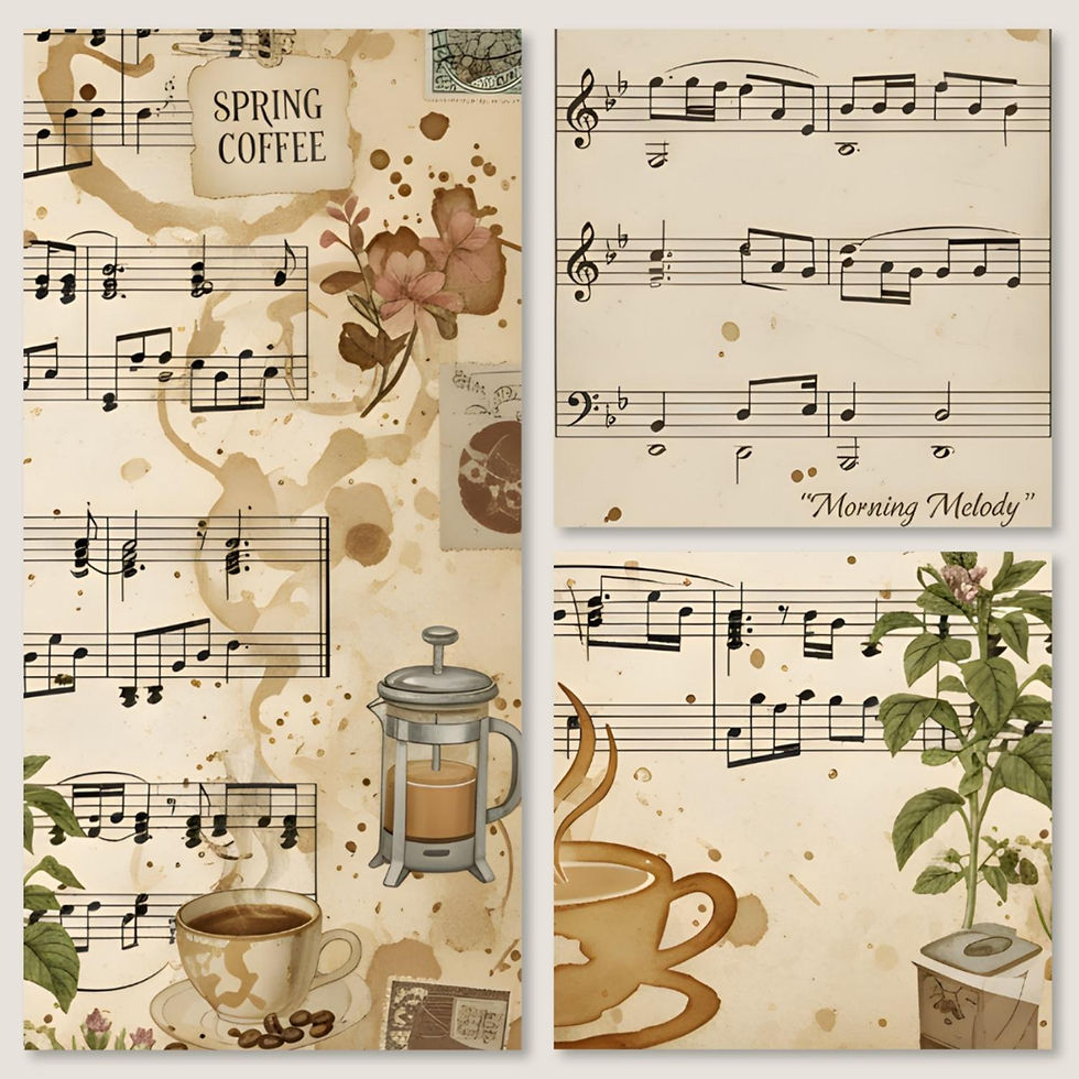 Miniature : Marque-page illustré – Musique & ambiance vintage