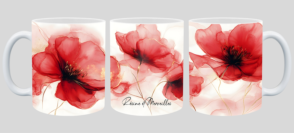Miniature : Mug Fleur – Éclat passion ❤️
