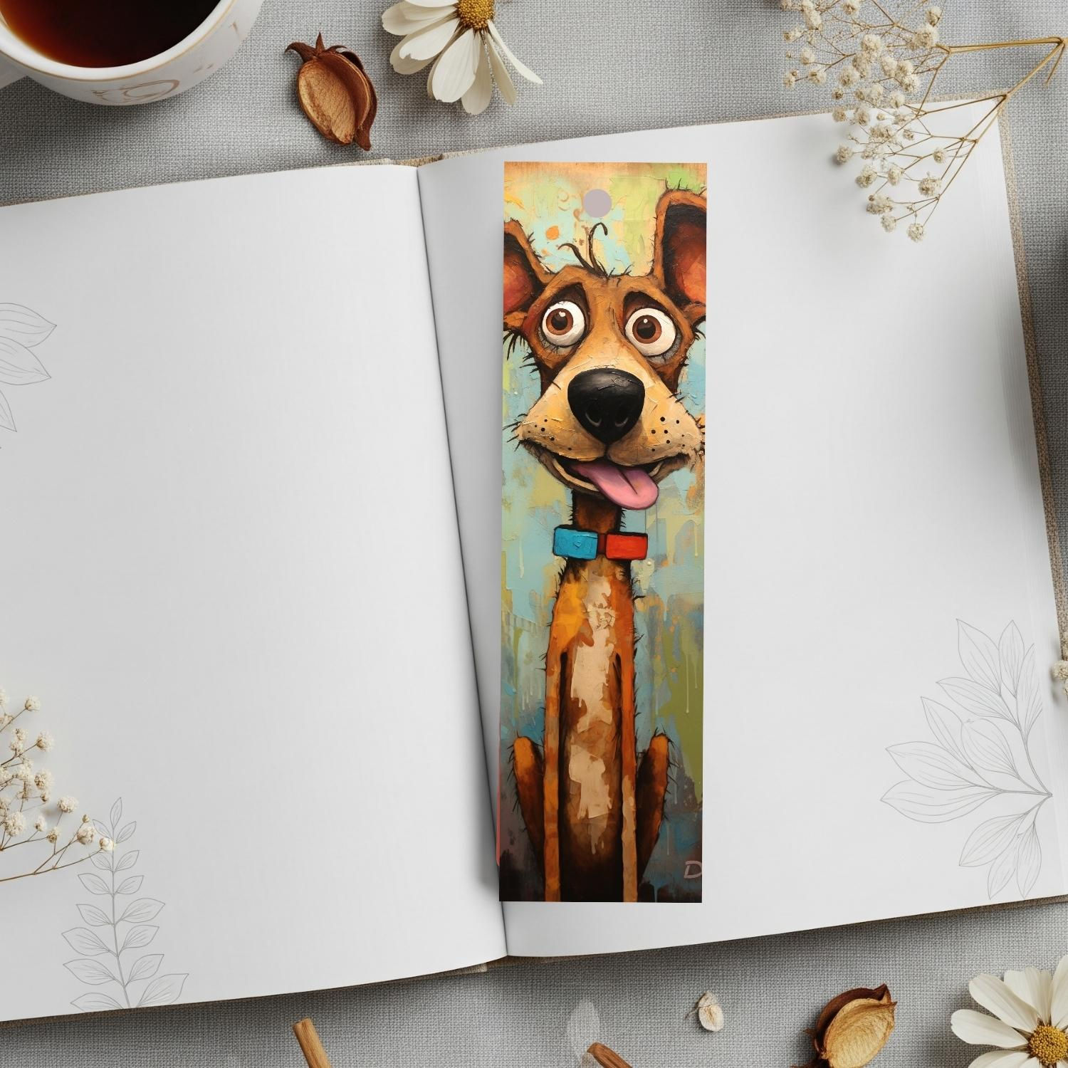 Marque-page illustré – Chiens & bonne humeur