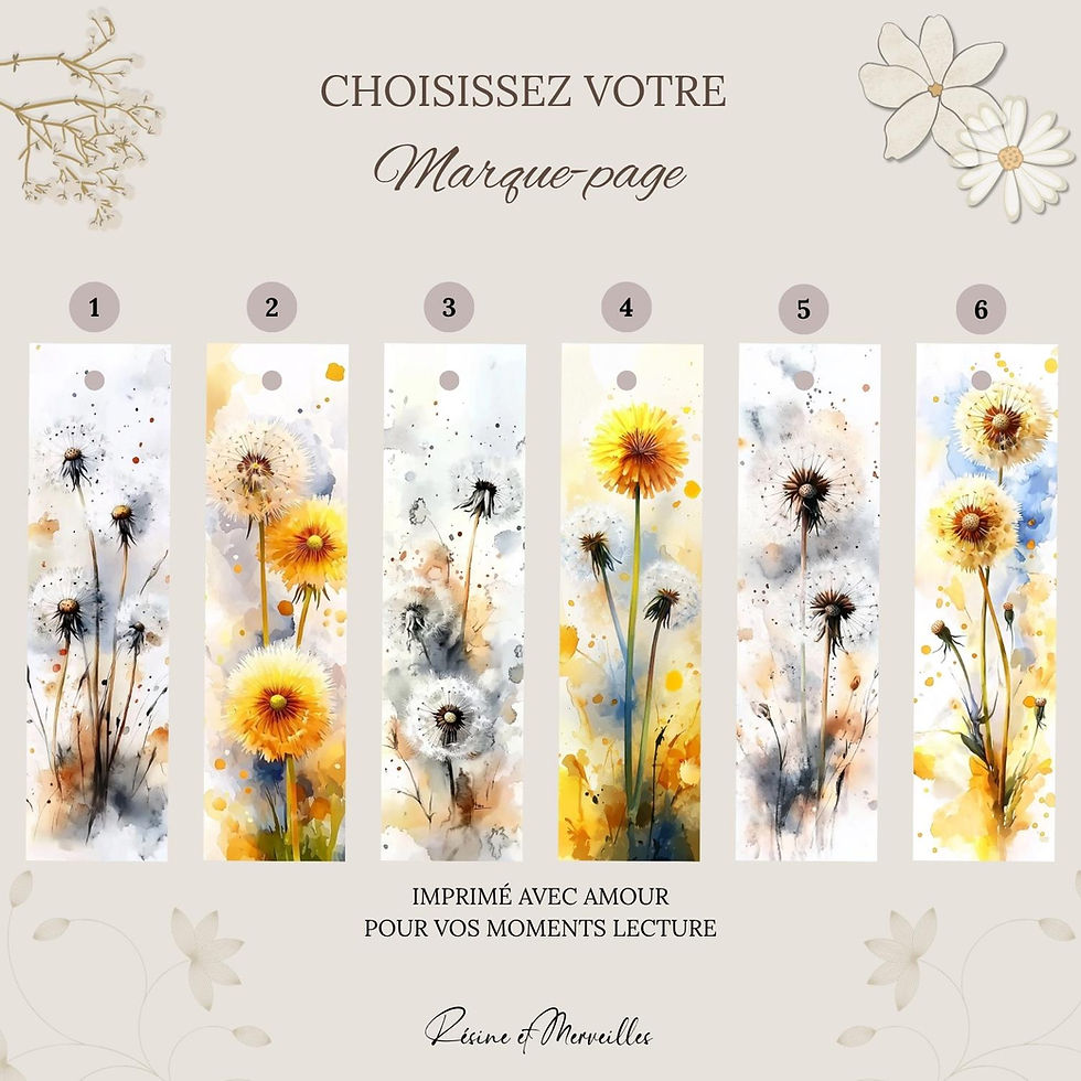 Miniature : Marque-page illustré – Fleurs sauvages & douceur