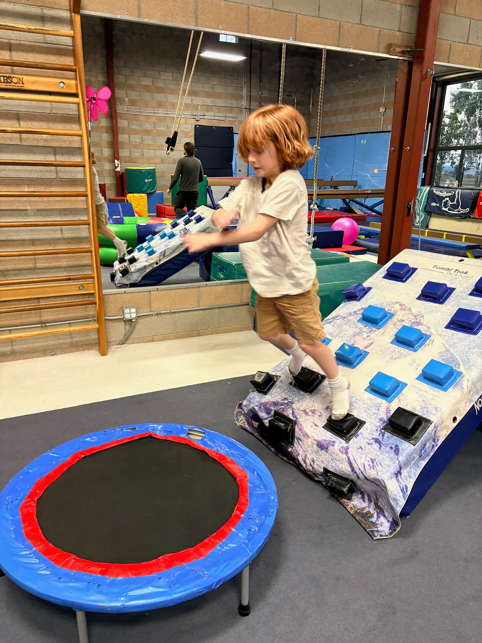 We create fun and creative obstacle courses for the kids to engage with the gear and try new things.