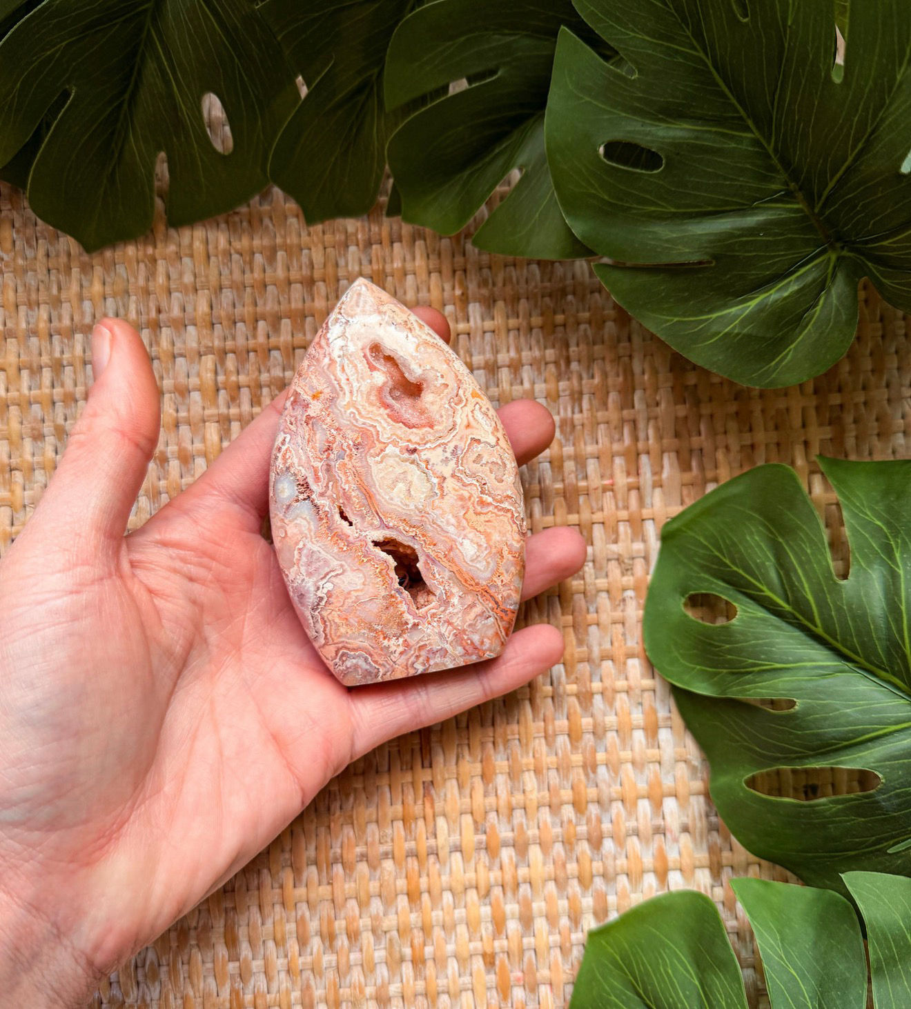 Pink Crazy Lace Agate Flame #1