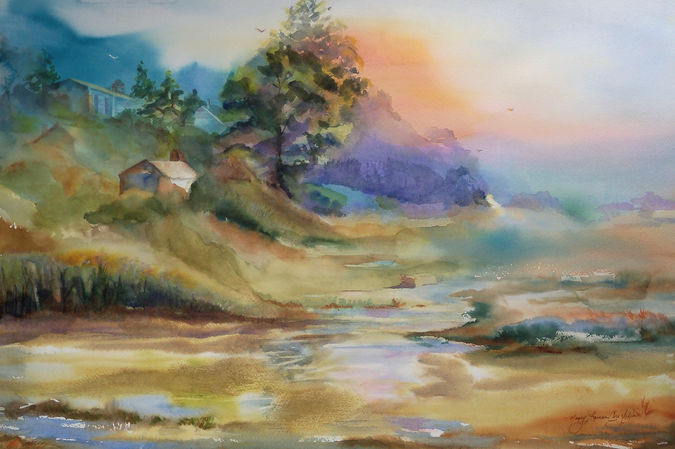 After Glow, 22" x 28", Watercolor (sold)