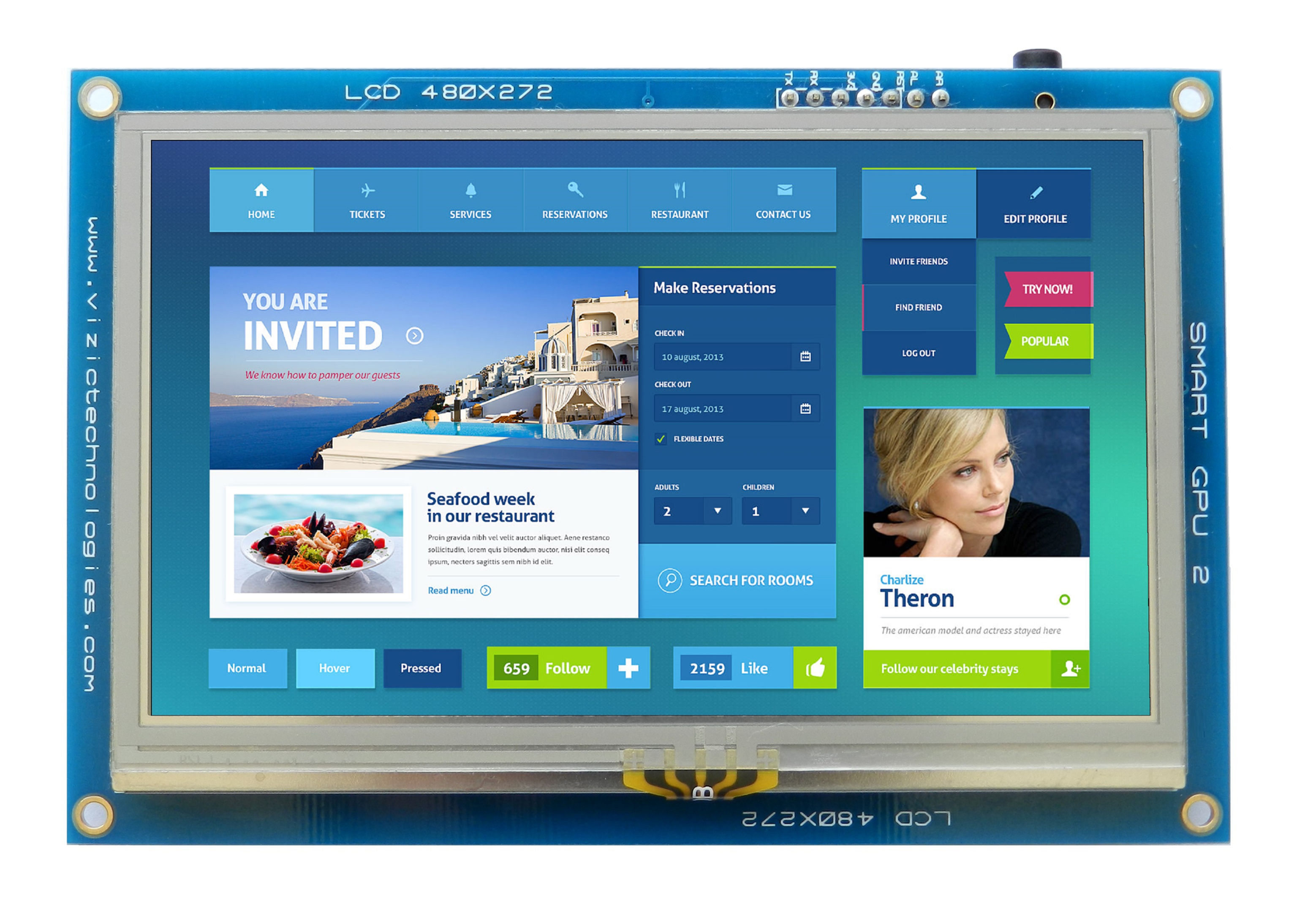 SmartGPU 2 - 4.3" LCD480X272 Touch