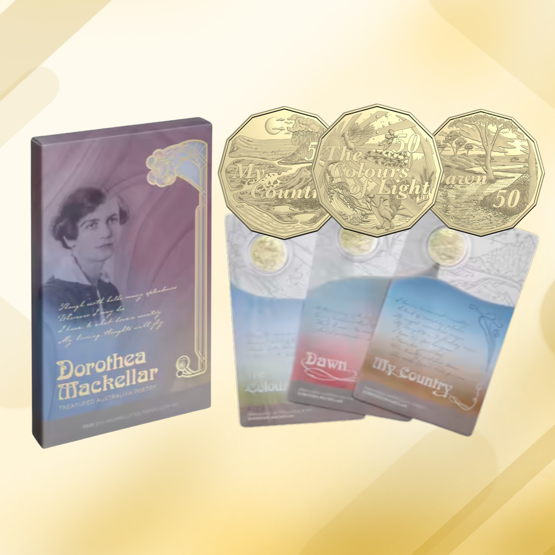 2025 50c Dorothea Mackellar Treasured Australian Poetry 3 Coin Set