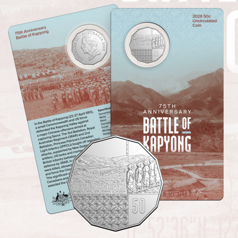 2026 50c 75th Anniversary Battle of Kapyong Card