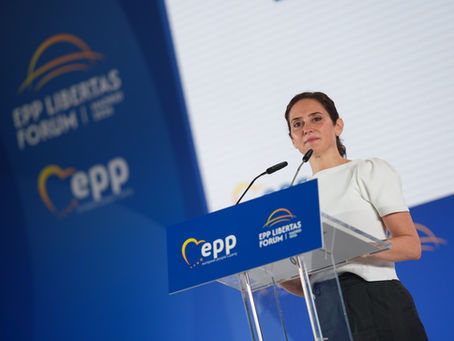 Isabel Díaz Ayuso ha propuesto en el EPP Libertas Forum volver al origen fundacional de la Unión Europea