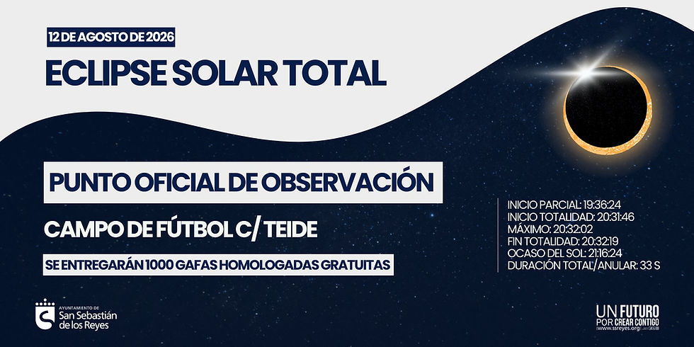 ¡El espectáculo astronómico del siglo llega a San Sebastián de los Reyes!