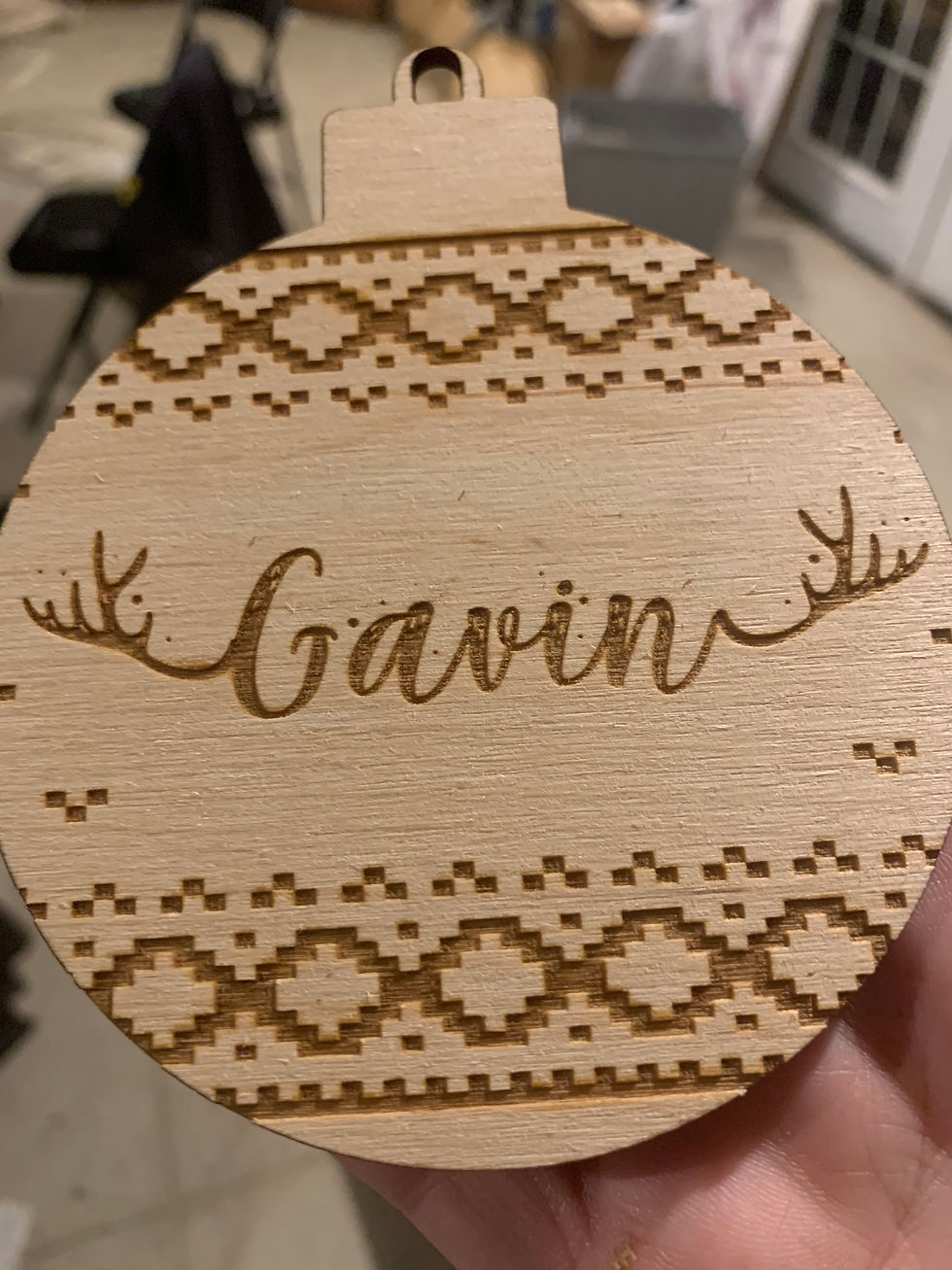 Thumbnail: Custom Ugly Sweater Engraved Ornaments