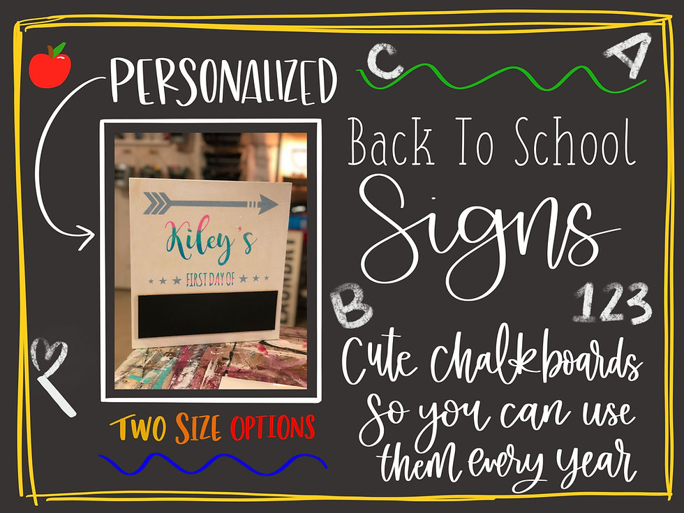 First Day of School Signs
