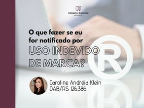 O que fazer se eu for notificado por uso indevido de marca?