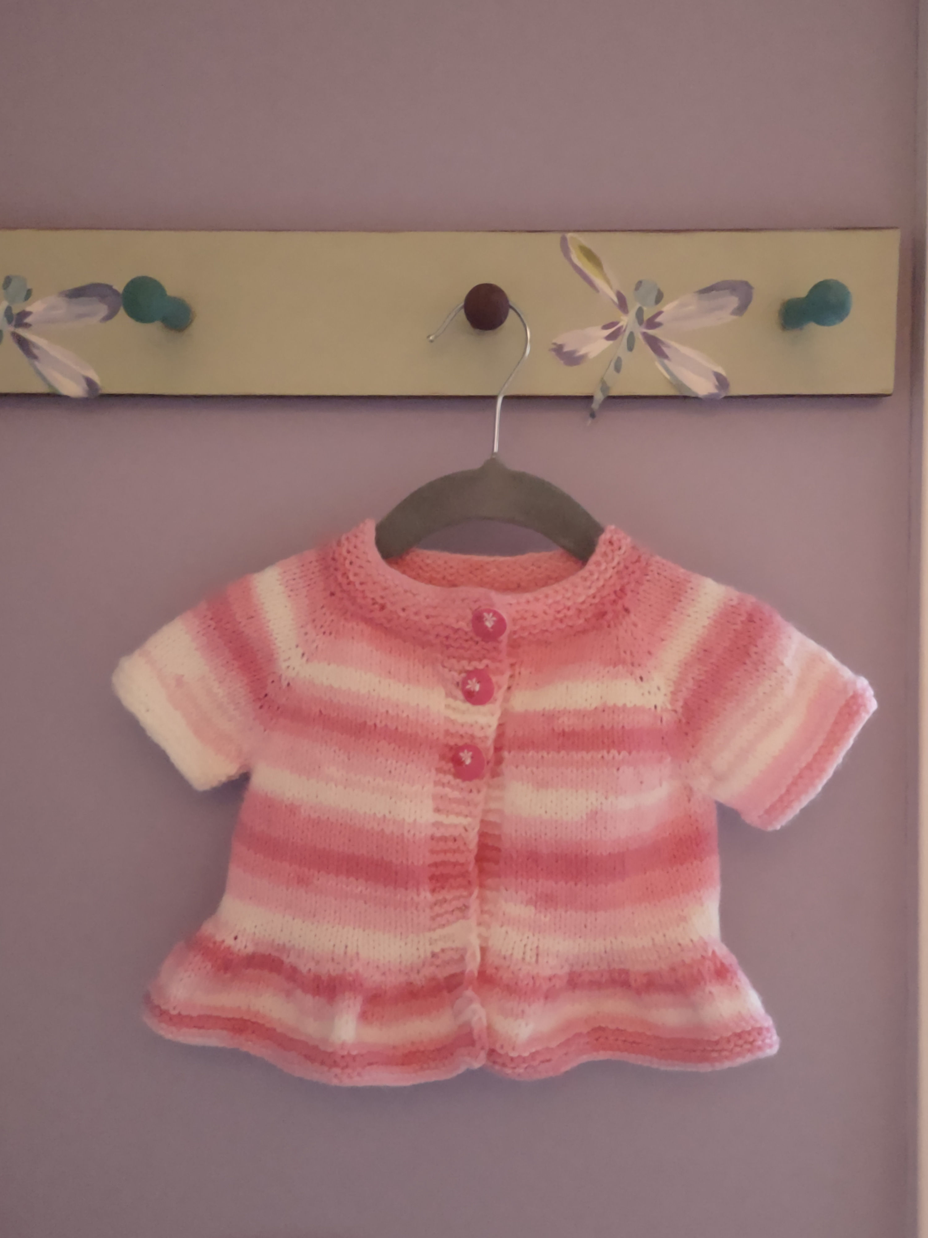 #240 SOLD Multi-Pink sweater ruffle