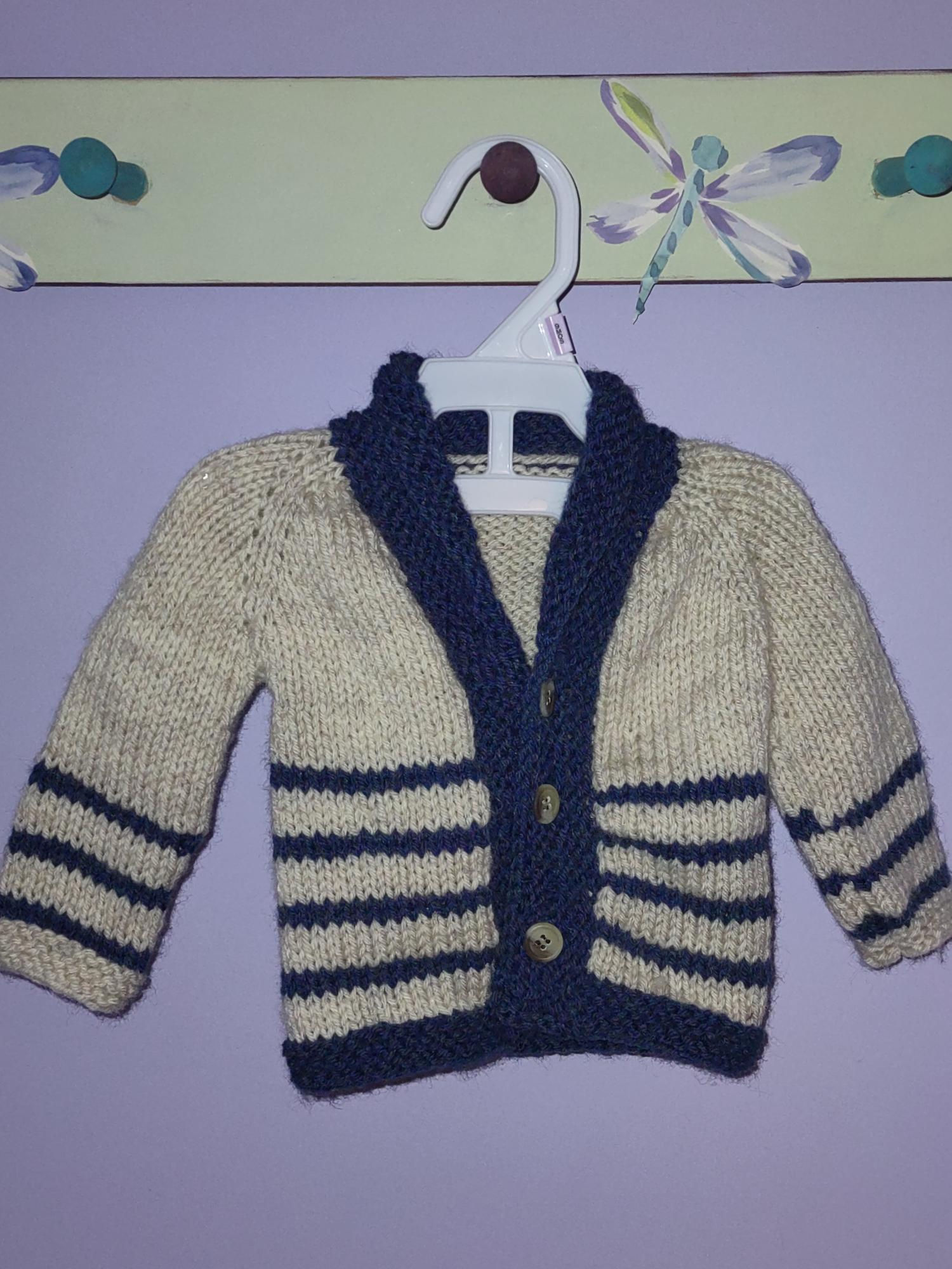 #200 SOLD Gramps shawl collar sweater