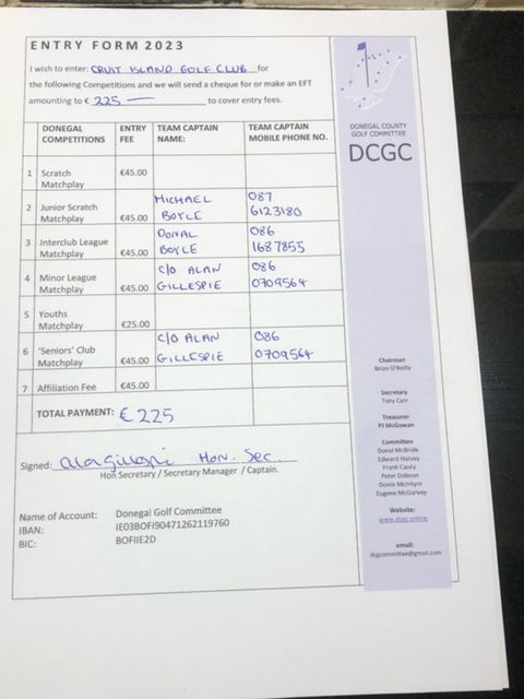 Donegal County Golf  Committee