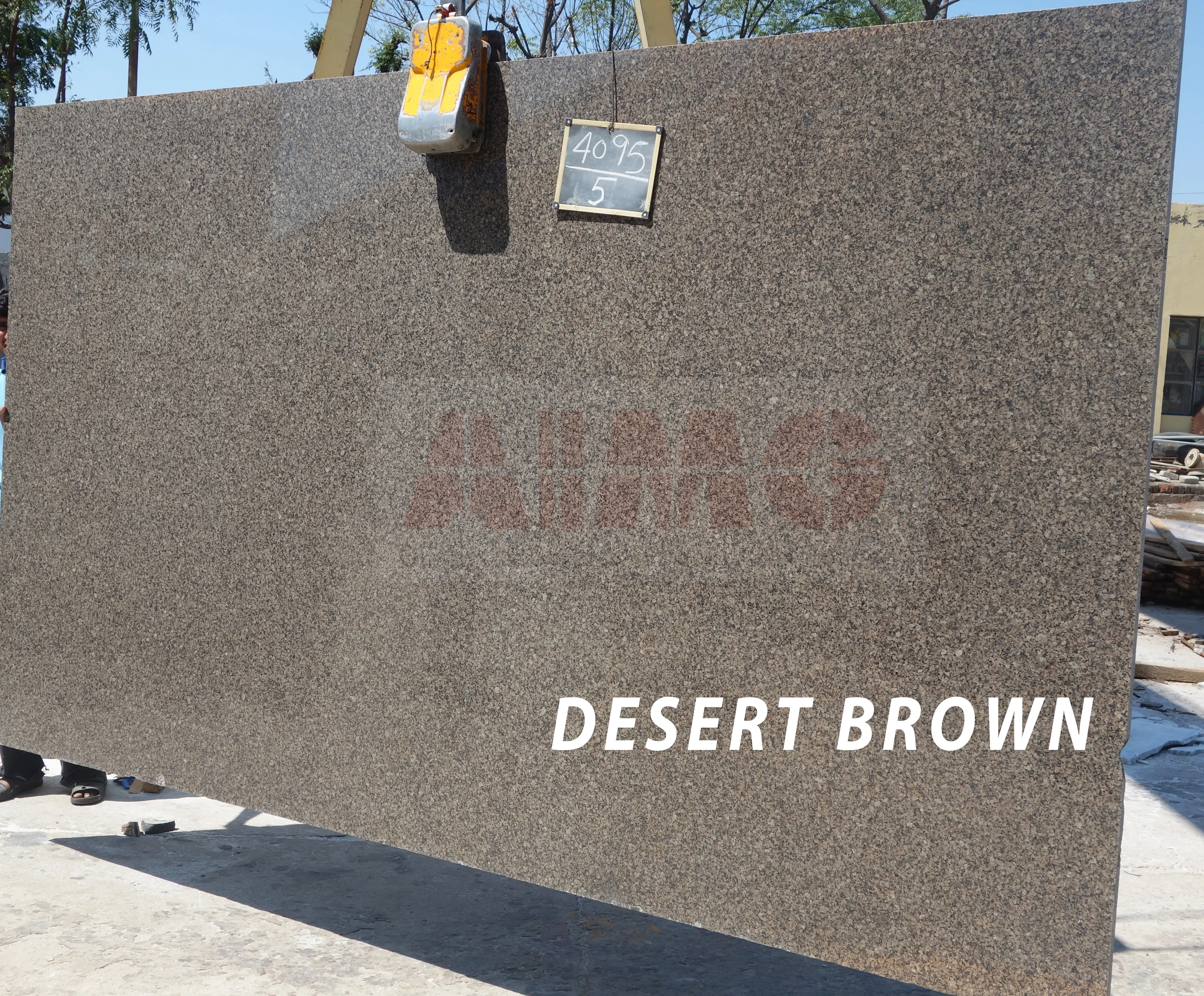 Desert Brown Granite slab by Aravali Marbles featuring earthy brown texture for durable kitchen countertops and flooring applications
