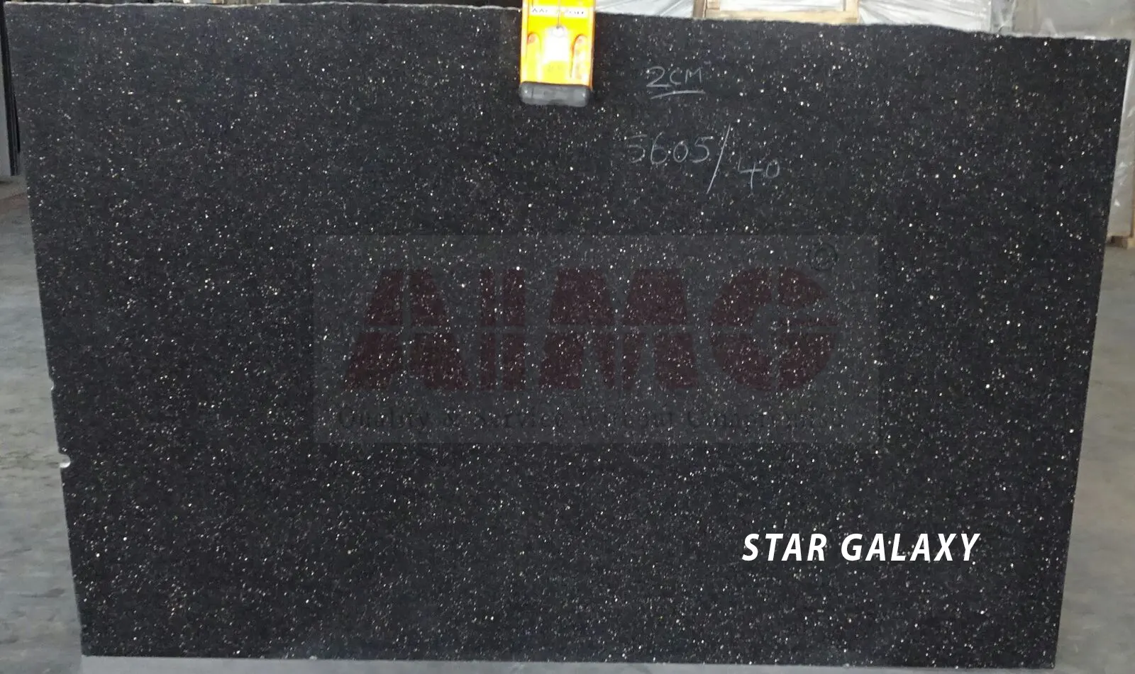Star Galaxy Black Granite slab by Aravali Marbles featuring sparkling texture ideal for luxury kitchen countertop designs