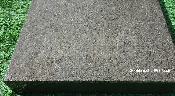 High-quality Black Basalt Shot Blast Paving ready for export by Aravali Marbles.