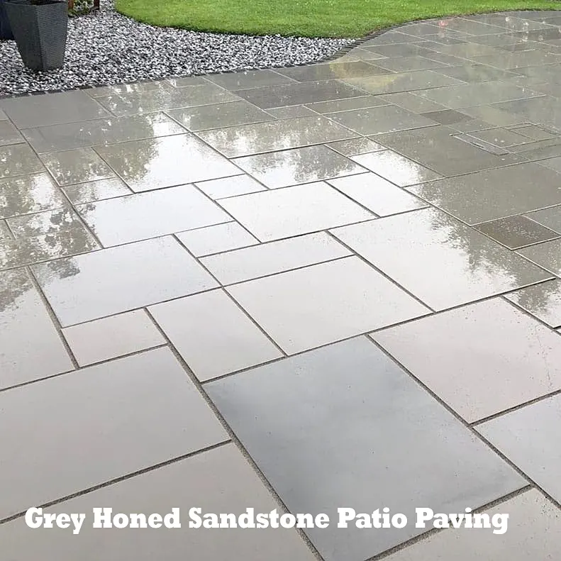 Grey Honed Sandstone Patio Paving from Aravali Marbles
