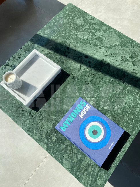 Indian Green Marble flooring by Aravali Marbles Udaipur featuring rich natural green textures and intricate veining, used in luxury interior flooring and modern architectural spaces.