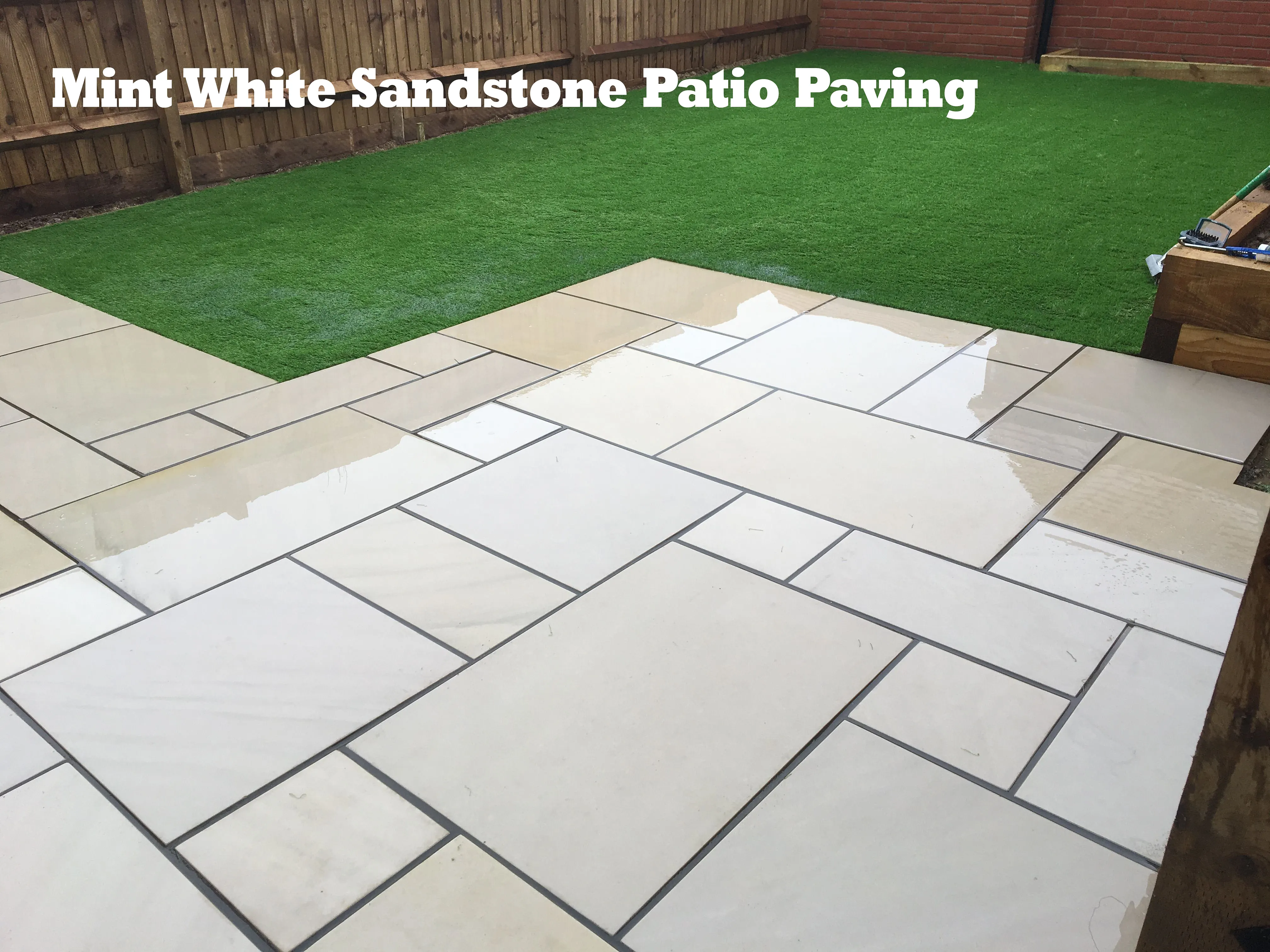 Mint White Sandstone Patio Paving from Aravali Marbles