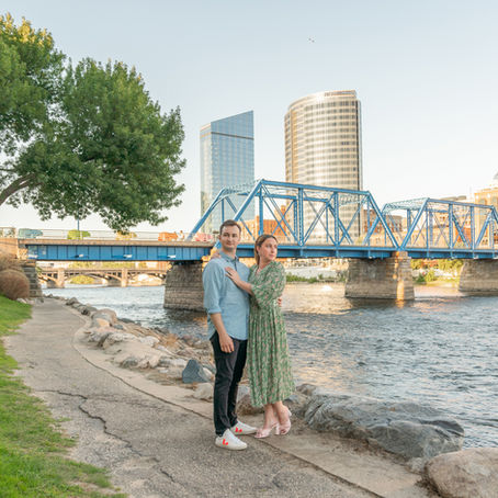 An Evening Engagement Session in Downtown Grand Rapids, MI // Meghan & Sam