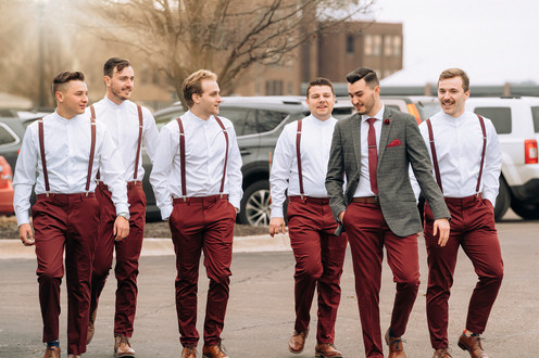 A groom and his groomsmen