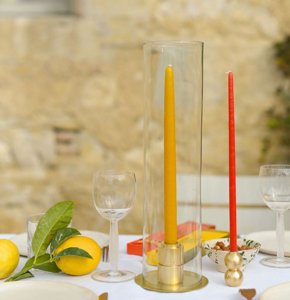 Thumbnail: Portavelas con disco de latón MAISON PECHAVY