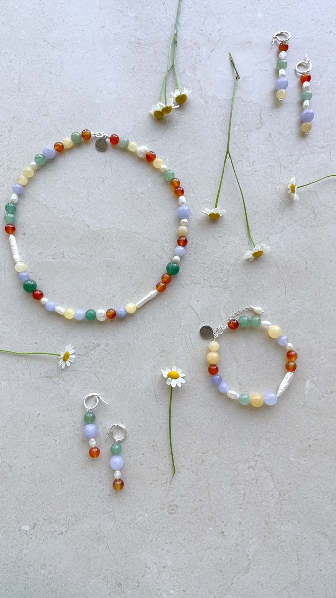 תמונה ממוזערת: צמיד אבני חן וכסף | פורחת