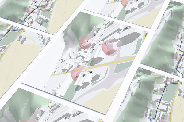 3D renderings of sectoral study plans in Monthey